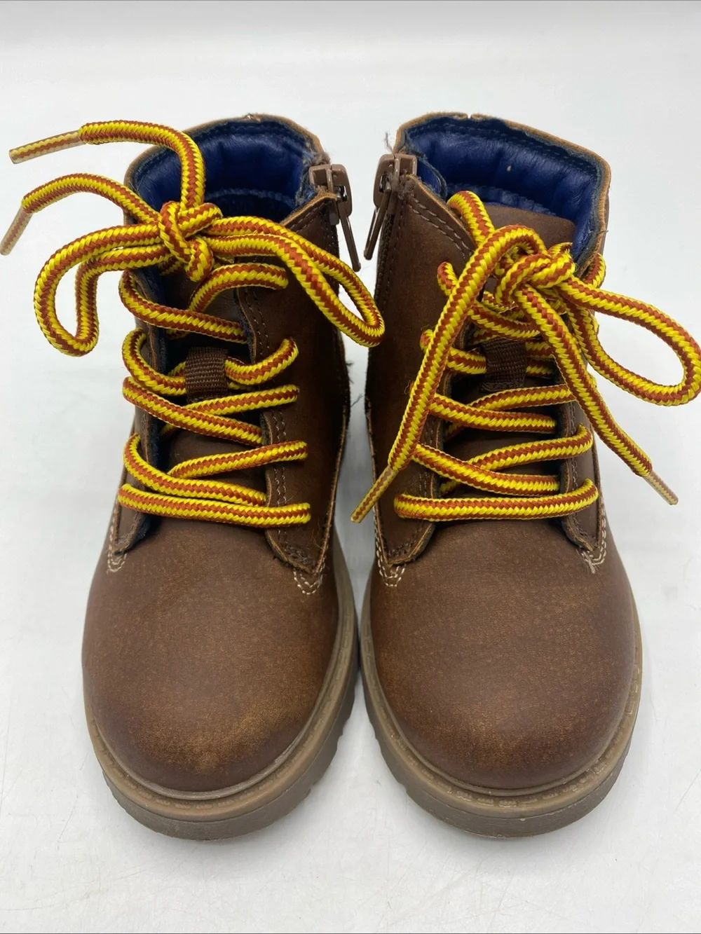 Oshkosh B'gosh Toddler Boy's Haskell Hiker Boot Brown 7M Padded shoes Zipper